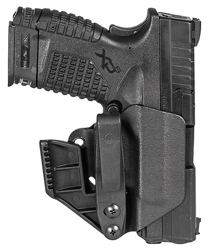 [814002024625] Mission First Tactical H2SFXDSAIWBM Minimalist Holster IWB Black Polymer Belt Clip Fits Springfield XD-S 9/40 3.30" Barrel Ambidextrous