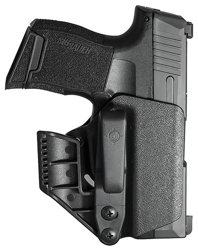 [814002023000] Mission First Tactical H2SG365AIWBM Minimalist Holster IWB Black Polymer Belt Clip Fits Sig P365/P365XL Ambidextrous