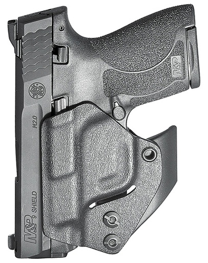 [814002023017] Mission First Tactical H2SWSHAIWBM Minimalist Holster IWB Black Polymer Belt Clip Fits S&W M & P Shield 2.0 9/40/Shield Plus/Shield 1.0 9/40 Ambidextrous