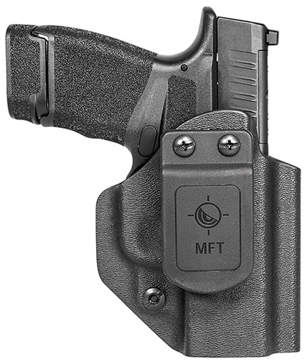 [814002025998] Mission First Tactical HSFHCAIWBABL Appendix Holster IWB/OWB Black Polymer Belt Clip Fits Springfield Hellcat Micro-Compact OSP 9 Ambidextrous