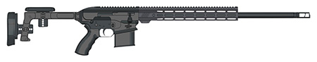 [604206200457] Bushmaster 0110001BLK BA30  308 Win 10+1 24" Black Threaded Barrel, Black Hard Coat Anodized 14" M-LOK Handguard, Black Aluminum Folding Chassis Stock, AR Style Grip, Ambidextrous