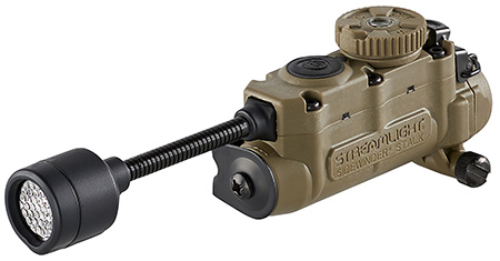 [080926143074] Streamlight  Sidewinder Stalk Helmet Light 23/28/57/76 Lumens White White/Red/Green/Blue/IR LED Bulb Coyote 28 Meters Distance Features Arc Rail Mount  &  Assembly