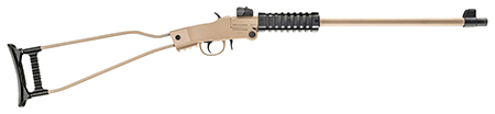 [8053800944182] Chiappa Firearms 500255 Little Badger  Full Size 22 LR, 1 Shot 16.50" Desert Sand Cerakote Steel Barrel, Desert Sand Cerakote Quad Picatinny Receiver, Desert Sand Cerakote Wire Frame Stock, Right Hand
