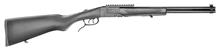 [8053800944168] Chiappa Firearms 500260 Double Badger  22 LR 410 Gauge 1+1 19" Black Steel Barrel, Blued Picatinny Rail, Fixed Black Textured Synthetic Stock