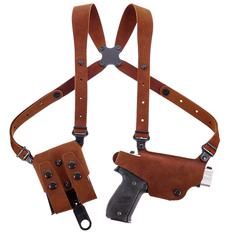 [601299021488] Galco CL2838R Classic Lite 2.0 Shoulder System Size Fits Chest Up To 56" Natural Leather Fits Sig P365 Fits Sig P365XL Fits Sig P365 SAS Right Hand