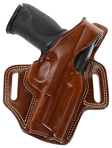 [601299022461] Galco FL652R Fletch  OWB Tan Leather Belt Slide Fits S&W M & P Shield Fits Ruger Max-9 Fits FN 503 Right Hand