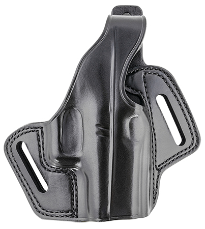 [601299022188] Galco FL800RB Fletch  OWB Black Leather Belt Slide Compatible w/Glock 43/43X, Springfield  Hellcat Belt Up to 1.75" Wide Right Hand