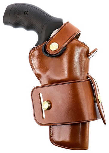 [601299023673] Galco WG2104 Wheelgunner 2.0  OWB Tan Leather Belt Slide Fits S&W L Frame/Ruger Security-Six Fits 4" Barrel Ambidextrous