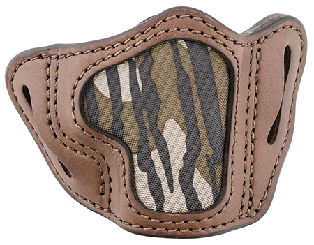 [816161025567] 1791 Gunleather MOBHCBRWR BHC Optic Ready OWB Size C Brown/Mossy Oak Leather Belt Slide Compatible w/Glock 43/Sig P365/Walther PPQ Right Hand