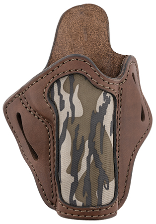 [816161025659] 1791 Gunleather MOBH1BRWR BH1 Optic Ready OWB 01 Brown with Mossy Oak Leather Belt Slide Fits 5" 1911