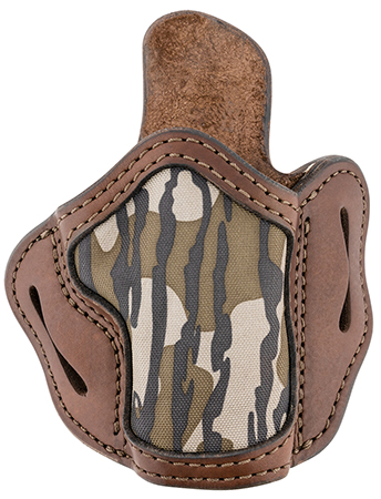 [816161025581] 1791 Gunleather MOBH24SBRWR BH2.4S Optic Ready OWB Size 2.4S Brown/Mossy Oak Leather Belt Slide Fits FN 509/H & K VP9SK Right Hand