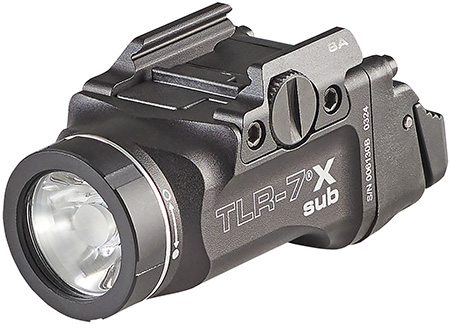 [080926694040] Streamlight 69404 TLR-7 X Sub USB  Black Anodized 6000 Series Aluminum Springfield Armory Hellcat Subcompact Pistol with Accessory Rail 500 Lumens White LED Bulb 141 Meters Beam Rail Clamp Mount