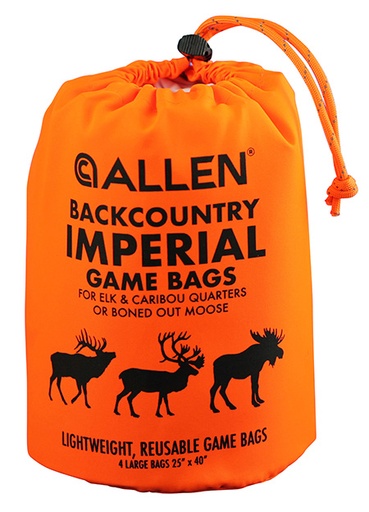 [026509063629] Allen 6590 BackCountry Imperial Elk Game Bag Set Orange Polyester 4 Bags