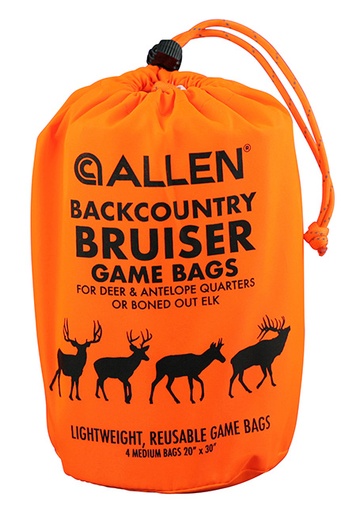 [026509063636] Allen 6591 BackCountry Bruiser Deer Game Bag Set Orange Polyester 4 Bags