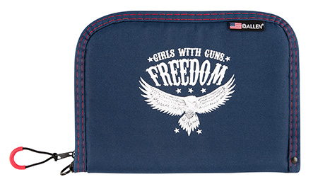 [026509064640] Girls With Guns 9071 Freedom  Navy w/White Letters  &  Picture Polyester Holds Handgun