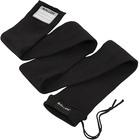[026509064855] Allen 13173 Stretch Knit Gun Sock Black Silicone-Treated Knit w/Custom ID Labeling Holds Rifles with Scope or Shotguns 52" L x 3.75" W Interior Dimensions