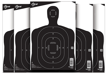 [026509042778] EZ-Aim 15447 Silhouette  Paper Hanging 12" x 18" Black/White 25 Per Pack