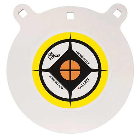 [026509064411] EZ-Aim 15600 Hardrock  10" AR500 Steel Gong Shooting Target .50" Thickness White / Yellow / Black