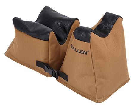 [026509064688] Allen 18411 X-Focus Combo Prefilled Front and Rear Bag, Coyote w/Black Accents Ripstop Polyester, Tacky Grip Bottom Weighs 5.10 lbs., 11.50" L x 5.50" H