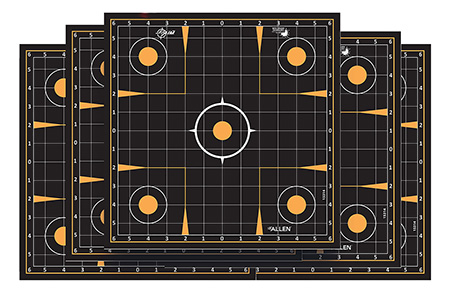 [026509062189] EZ-Aim 1531410 Splash Reactive  Self-Adhesive Paper Black/Orange 12"x12" Sight-In Grid 10 Pack