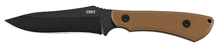 [794023208306] CRKT 2083 Ramadi  4.37" Fixed Plain Black Matte Baked-On Anti Rust SK-5 Steel Blade/Coyote Textured G10 Handle Includes Sheath