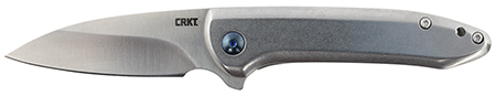 [794023538502] CRKT 5385 Delineation  2.94" Folding Wharncliffe Plain Satin 8Cr13MoV SS Blade/ Satin Stainless Steel Handle Includes Pocket Clip