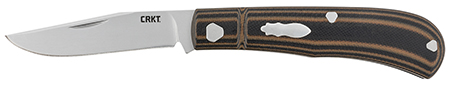 [794023710007] CRKT 7100 Venandi  3.14" Folding Clip Point Plain Bead Blasted 8Cr13MoV SS Blade/Black/Brown G10 Handle