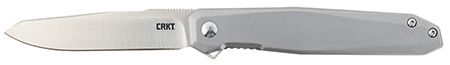 [794023002225] CRKT K230XXP Facet  3.37" Folding Sheepsfoot Plain Satin D2 Steel Blade/ Stainless Steel Handle Includes Pocket Clip