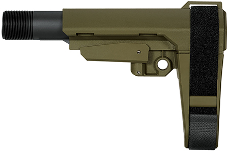 [699618783445] SB Tactical SBA3X04SB SBA3 X Synthetic OD Green 5-Position Adjustable for AR-Platform (Tube Not Included)