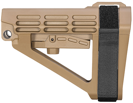 [699618783469] SB Tactical SBA4X02SB SBA4 X Synthetic Flat Dark Earth 5-Position Adjustable for AR-Platform (Tube Not Included)