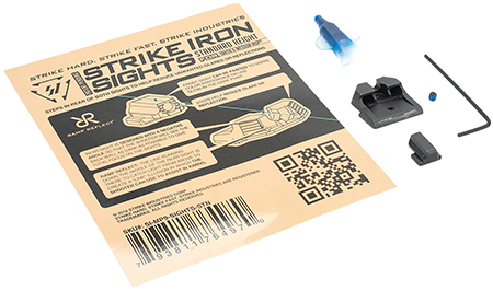 [793811764970] Strike Industries MP9SIGHTSSTN Strike Iron Sights  Black/Blank Front Sight Black/Blank Rear Sight Smith  &  Wesson M & P Standard Height