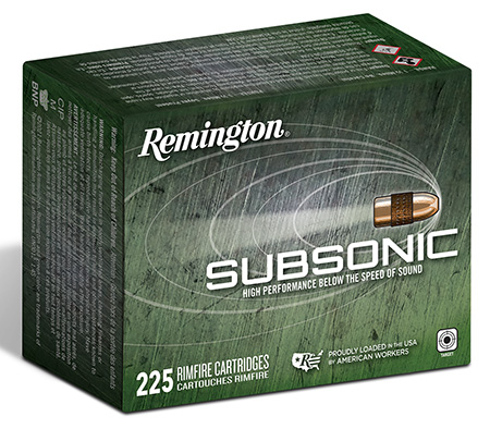 [047700483603] Remington Ammunition 21249 Subsonic Rimfire 22LR 40gr Hollow Point 225 Per Box/10 Case