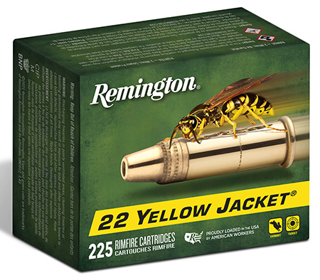 [047700483405] Remington Ammunition 21233 Yellow Jacket Rimfire 22LR 33gr Truncated Cone Hollow Point 225 Per Box/10 Case