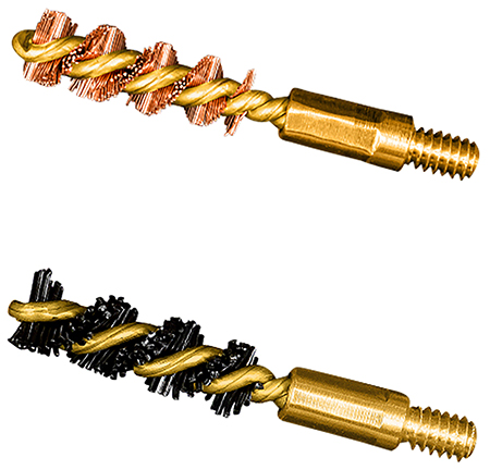 [014895002346] Otis FG317NB Bore Brush Set  17 HMR/177 Cal/177 WSM 5-40" Thread 1" Long Bronze/Nylon Bristles 2 Per Pkg