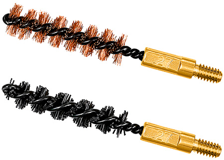 [014895002384] Otis FG327NB Bore Brush Set  6.8mm/7mm/270 Cal 8-32" Thread 2" Long Bronze/Nylon Bristles 2 Per Pkg