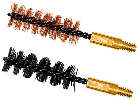 [014895002438] Otis FG341NB Bore Brush Set  10mm/40 Cal 8-32" Thread 2" Long Bronze/Nylon Bristles 2 Per Pkg