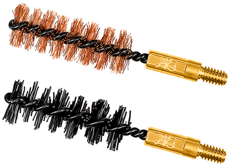 [014895002452] Otis FG345NB Bore Brush Set  44 Mag/458/45/460/450/454 Cal 8-32" Thread 2" Long Bronze/Nylon Bristles 2 Per Pkg