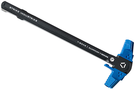 [793811764925] Strike Industries AR-TBCH-223-BK-BLU T-Bone Charging Handle .223/5.56x45mm Nato Blue Polymer Handles Aluminum Shaft for AR-15