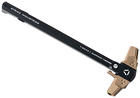 [793811764932] Strike Industries ARTBCH223BKFDE T-Bone Charging Handle .223/5.56x45mm Nato Flat Dark Earth Polymer Handles Aluminum Shaft for AR-15