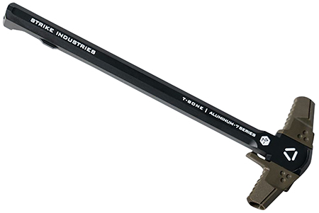 [793811764949] Strike Industries AR-TBCH-223-BK-OD T-Bone Charging Handle .223/5.56x45mm Nato OD Green Polymer Handles Aluminum Shaft for AR-15