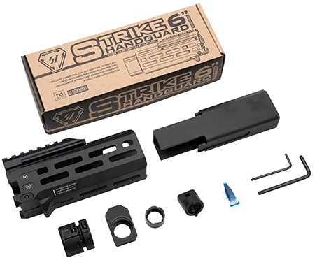 [793811764420] Strike Industries CEVO-HG-6-BK Strike  6" M-Lok Black Aluminum with Faux Suppressor for CZ Scorpion EVO (7.72" Barrel Length)