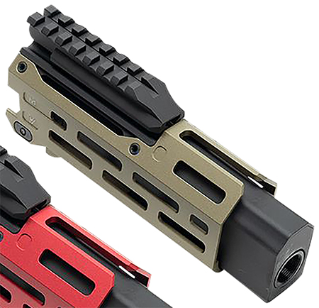 [793811764437] Strike Industries CEVOHG6FDE Strike  6" M-Lok Flat Dark Earth Aluminum with Faux Suppressor for CZ Scorpion EVO (7.72" Barrel Length)