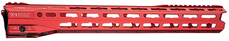 [793811764307] Strike Industries GRIDLOK-LITE-17-RED GridLok Lite with Quick Rail Detach System 17"L 1.57"D M-LOK Red Aluminum for AR-15