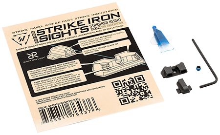[793811764376] Strike Industries P320SIGHTSSTN Strike Iron Sights  Black/Blank Front Sight Black/Blank Rear Sight Sig Sauer P320 with Rear Dovetail Standard Height