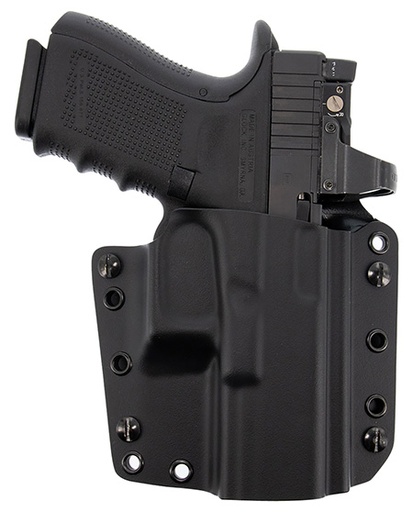 [601299019805] Galco CVS868RB Corvus  IWB/OWB Black Kydex Belt Loop Compatible w/Glock 17 Gen3-5/19 Gen3-5/23 Gen3-5 Belt Up to 1.75" Wide Right Hand