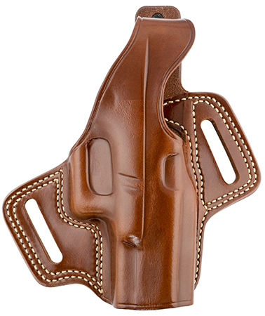 [601299044418] Galco FL226 Fletch  OWB Tan Leather Belt Slide Compatible w/Glock 19 Gen1-5/19X/23 Gen2-5/32/45 Belt Up to 1.75" Wide Right Hand