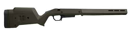 [840815138006] Magpul MAG1207-ODG Hunter American Stock OD Green Adjustable Synthetic Stock with Aluminum Chassis for Short Action Ruger American Right Hand Includes STANAG Mag Well