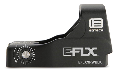 [672294700050] Eotech EFLX3RWBLK EFLX Mini Reflex Sight  Matte Black 1 x 3 MOA Red Dot