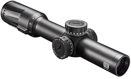 [672294110217] Eotech VDU16FFSR1G Vudu FFP Black Hardcoat Anodized 1-6x 24mm 30mm Tube Illuminated Green SR1-MRAD Reticle Features Throw Lever