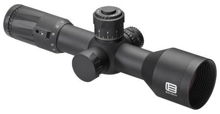 [672294110163] Eotech VDU525FFMD4 Vudu FFP Black Hardcoat Anodized 5-25x 50mm 34mm Tube Illuminated Red MD4 MOA Reticle Features Throw Lever